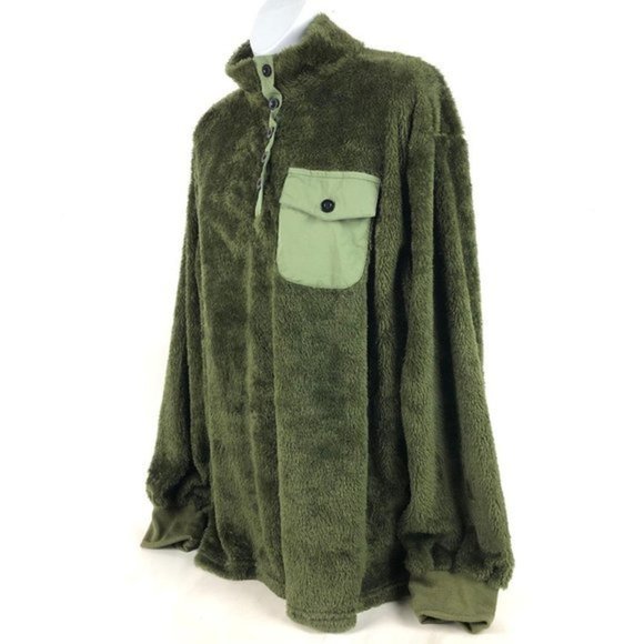 Women's Green OC Order Plus 1/4 Button Fleece Jack - Picture 5 of 7